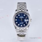 Clean Factory Rolex Datejust 36 Blue Motif Diamond Face 3235 Jubilee Band